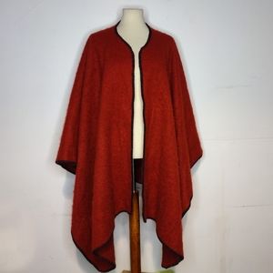 Vintage 70s Brigitte Freed Fuzzy Drape Poncho Cape